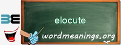 WordMeaning blackboard for elocute